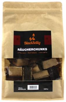 BlackSellig Räucherchunks Rotwein 1000g Beutel