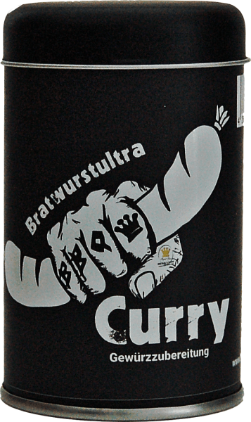 Foto von der Royal Spice Bratwurstultra Curry 90g Dose Foto von der Royal Spice Bratwurstultra Curry 90g Dose