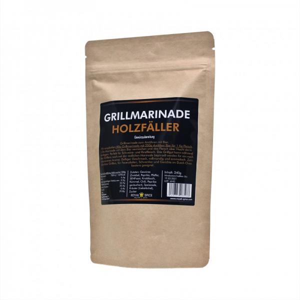 Royal-Spice Grillmarinade Holzfäller, Steak Marinade zum Anrühren mit Bier, 240g Tüte Royal-Spice Grillmarinade Holzfäller, Steak Marinade zum Anrühren mit Bier, 240g Tüte