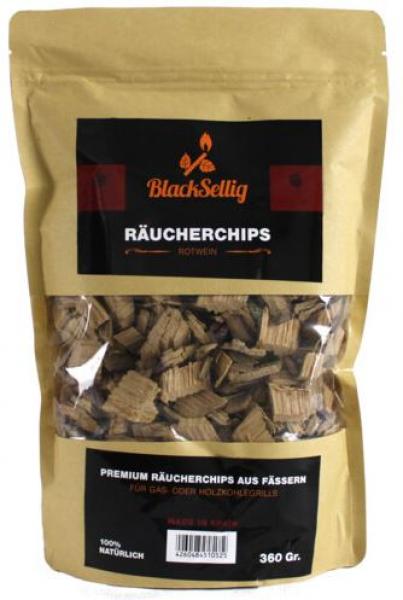 BlackSellig: Räucherchips Rotwein 360g Beutel