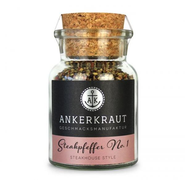 Ankerkraut: Steakpfeffer No. 1 Korkenglas 80g Ankerkraut: Steakpfeffer No. 1 Korkenglas 80g