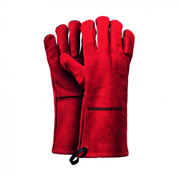 FEUERMEISTER® Premium BBQ Grillhandschuhe in Rot aus Spaltleder Gr.10 FEUERMEISTER® Premium BBQ Grillhandschuhe in Rot aus Spaltleder Gr.10