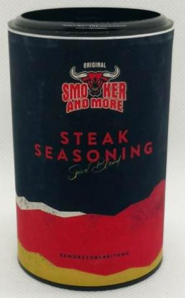 Auf diesem Foto sehen Sie die Frontansicht des Smoker and More Steak Seasoning. Auf diesem Foto sehen Sie die Frontansicht des Smoker and More Steak Seasoning.